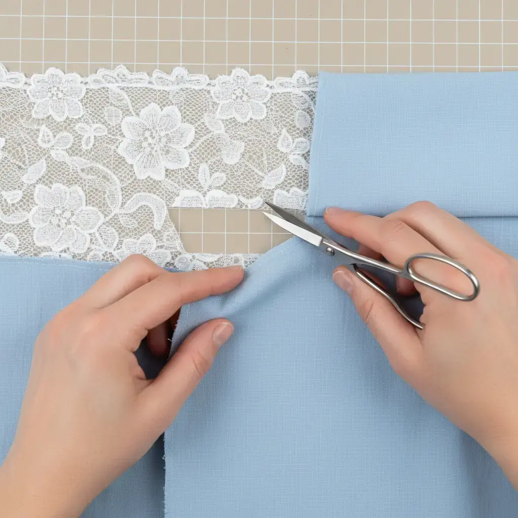 sew lace onto fabric
