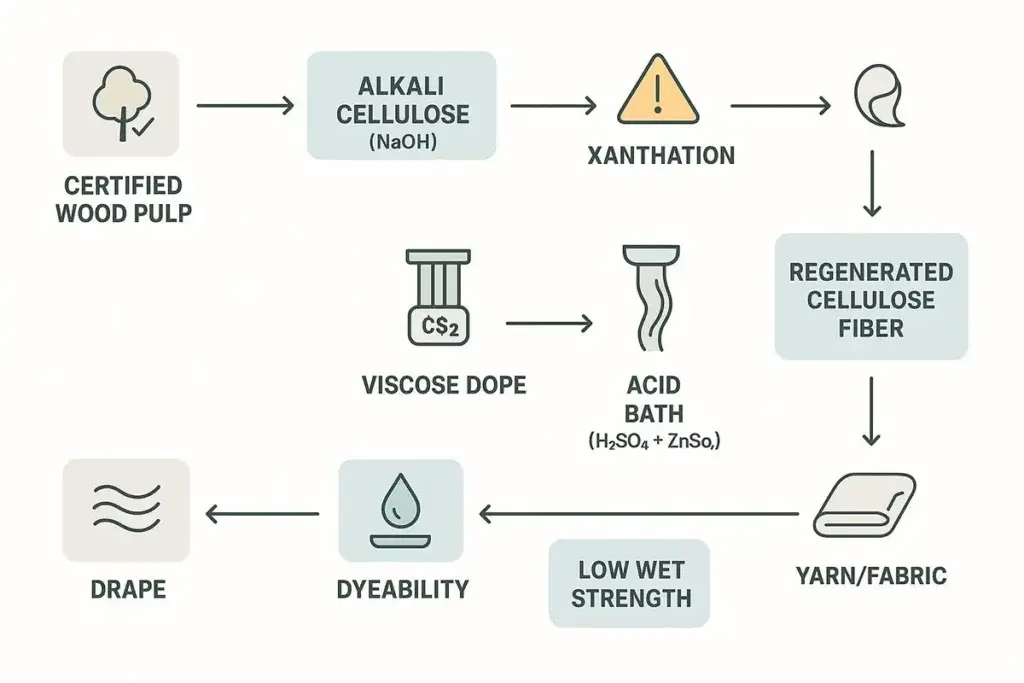How viscose fabric made and key properties