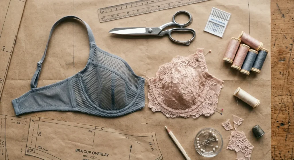 Lace and mesh paired together