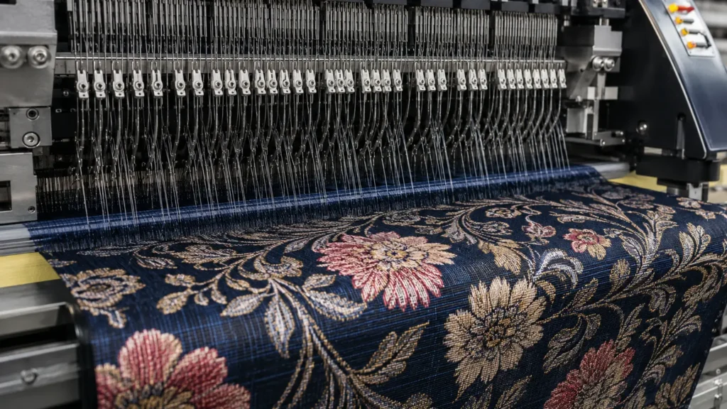 computerized Jacquard loom in operation