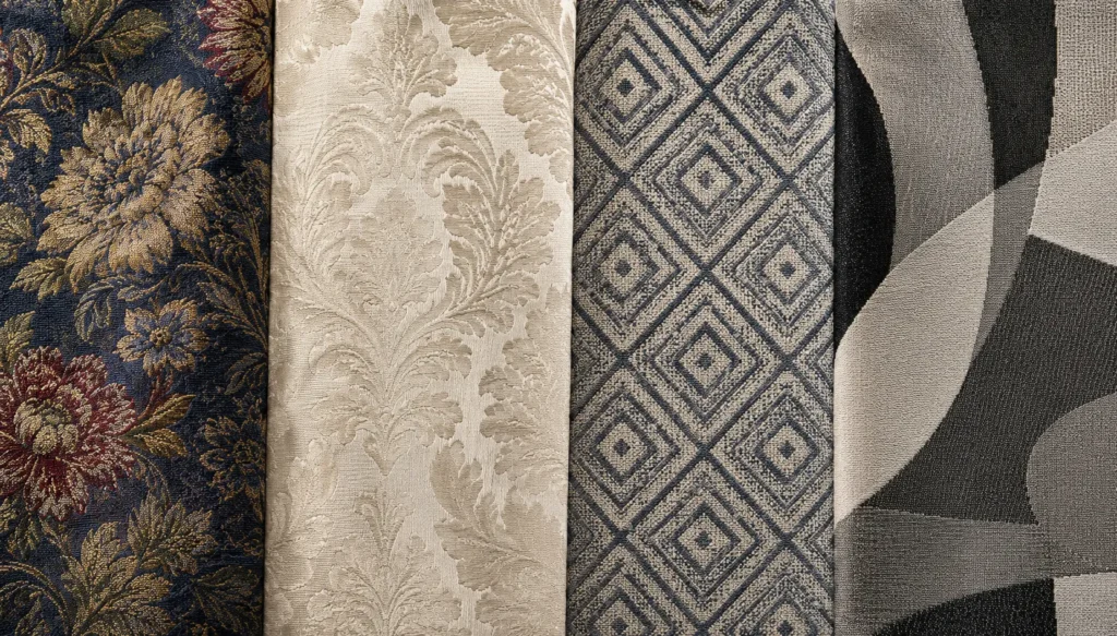 four different jacquard pattern styles