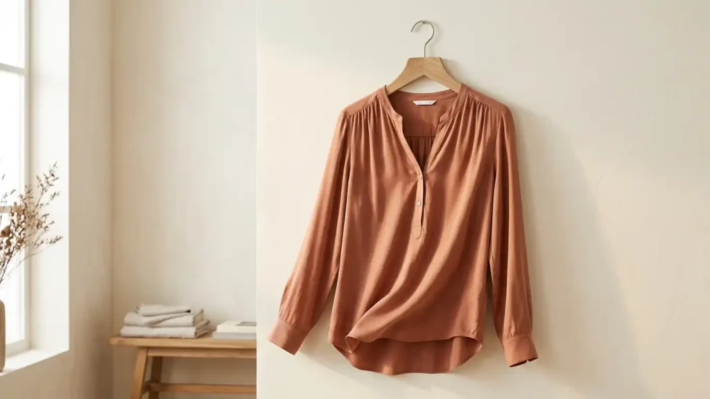 A soft cupro blouse