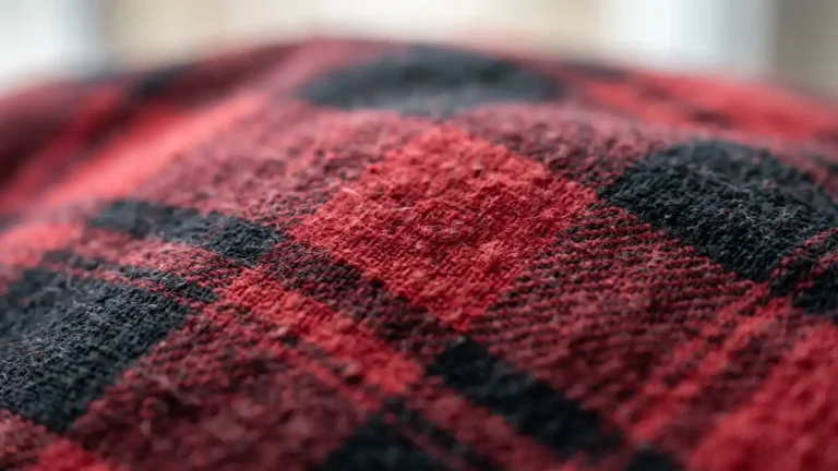 red and black plaid flannel fabric