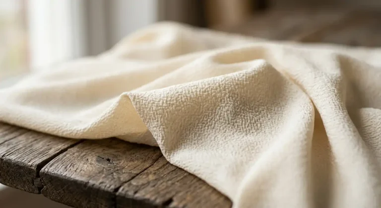 cream-colored silk crepe